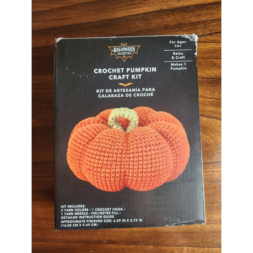 The Halloween Collection Crochet Pumpkin Craft Kit New Complete Fall DIY